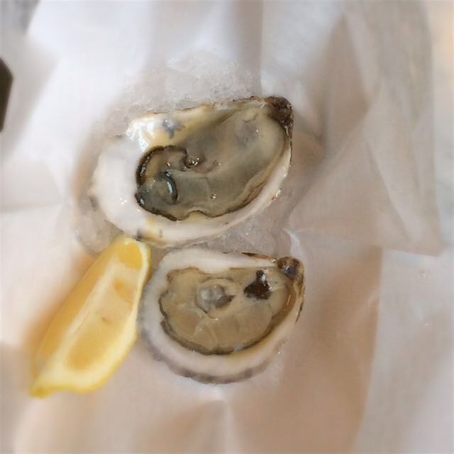 Two lonely oysters
Sitting in some ice - at the Ed's Lobster Bar Outpost at Gansevoort Market @Br...
