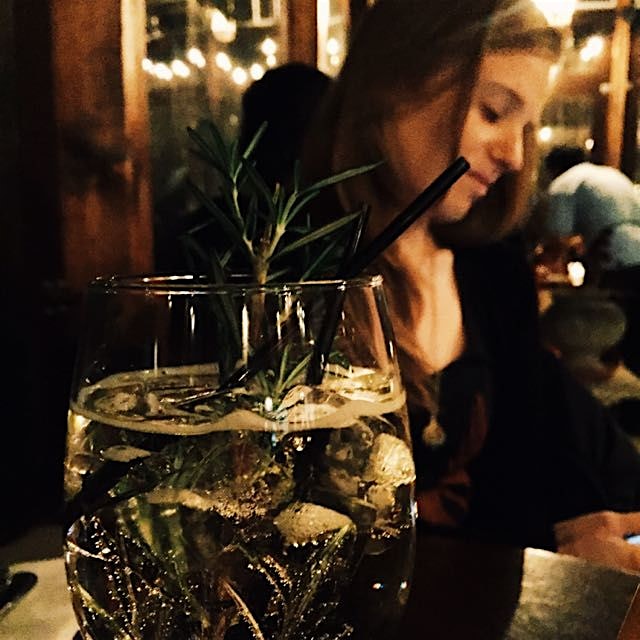 Rosemary spritzer w/ prosseco and St. Germaine...and me #foodpeeps