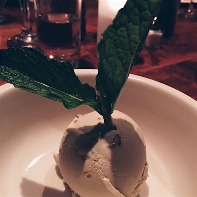 Pistachio gelato + mint