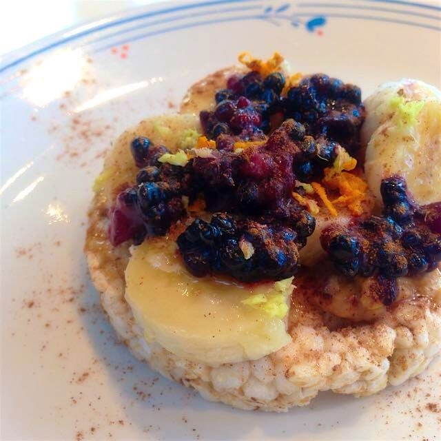 Crunchy sweet start to the day. Best part is the bright orange shredded on top of this. Looks lik...