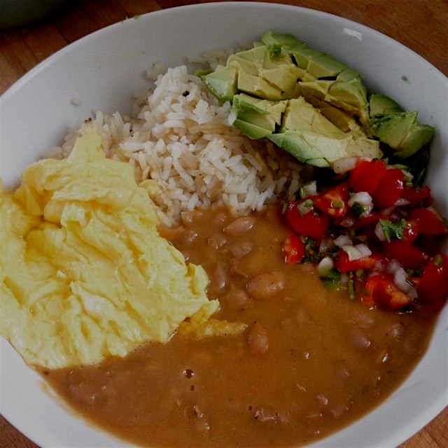 Storm food: Colombian beans and rice