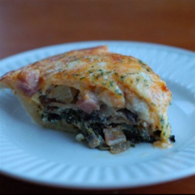 Here is the latest recipe on my food blog, Ham and Bacon Quiche.  
http://www.whatscookingwithjim...