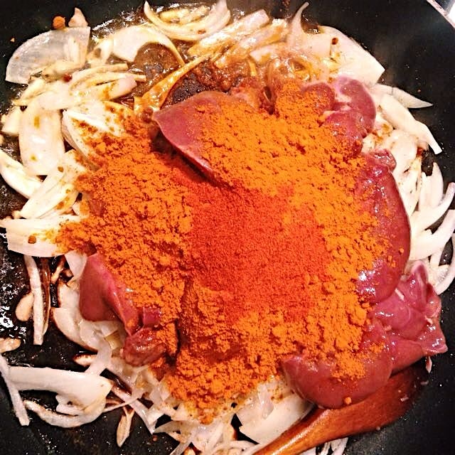 I was craving spicy chicken livers yesterday so this happened. Lots of onions, garlic, ginger and...