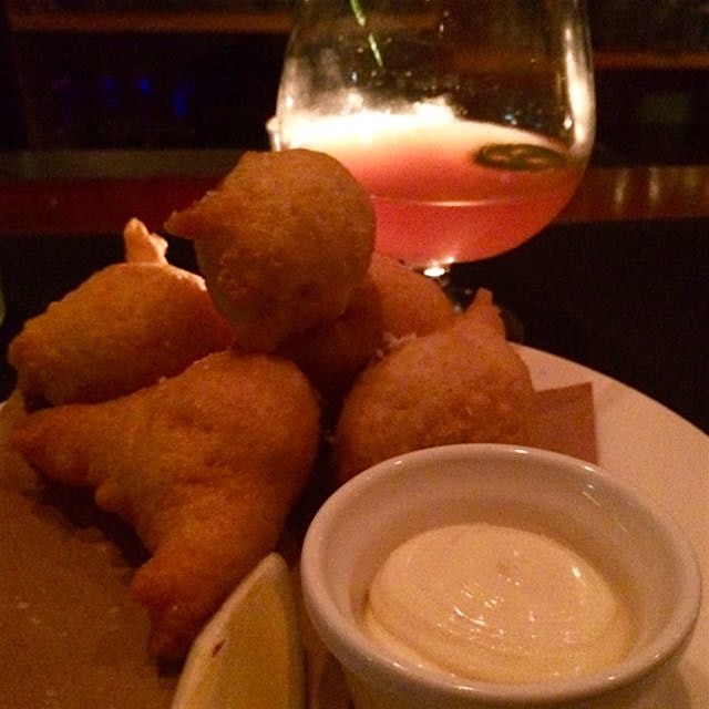 savory blue crab beignets @ Le Petit Grocery on Magazine Street. #nola