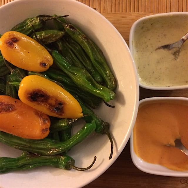 Roasted peppers. Aïoli. #dinner #appetizer #homemade #noms 