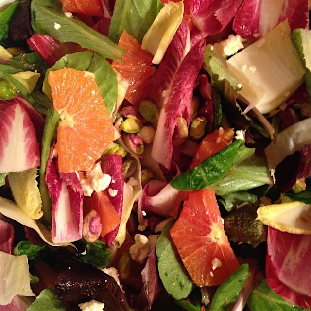 Bright winter salad with crunchy, bitter endive.