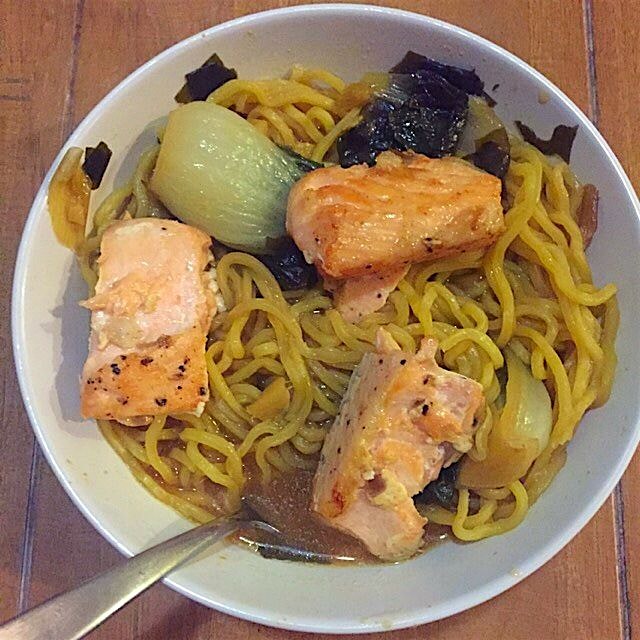 Miso ramen and salmon. #blueapron