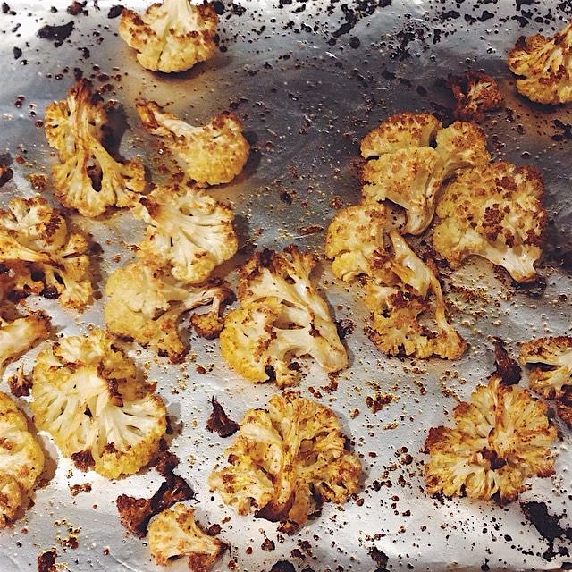 Last night was all about Roasting Cauliflower Florets for me!