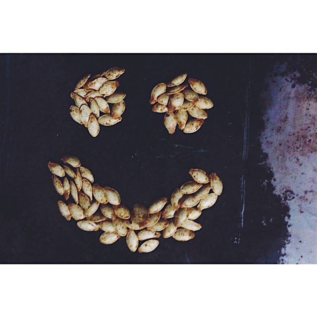 Good morning! Remember that it's okay to play with your food every now and then :) Squash seeds r...