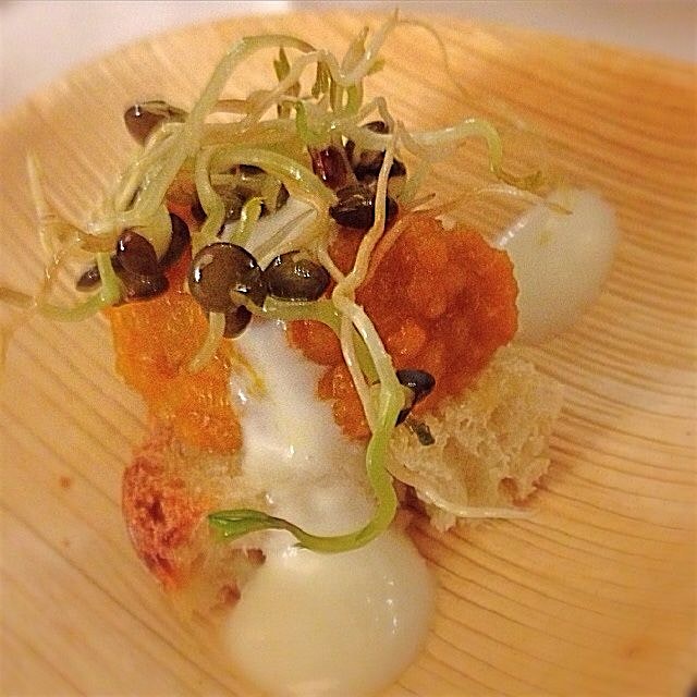 12hr roasted Kobucha squash and red lentil hummus, sprouted lentils and maple hill grassfed yogur...