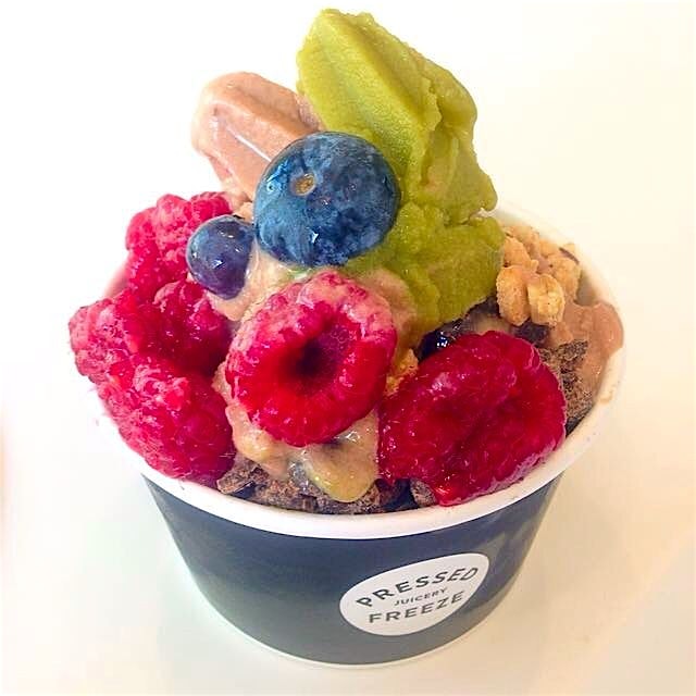 Pressed juicery in Cali won me over with their soft serve. No sugar or anything else added. Just ...