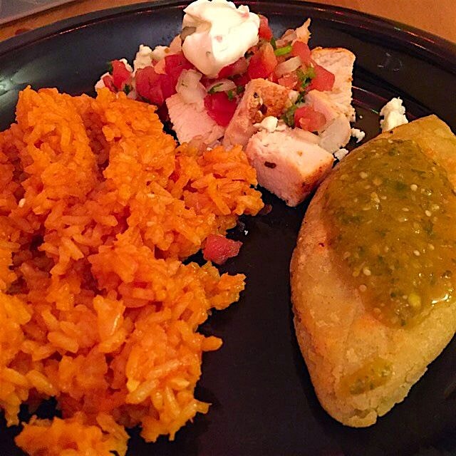 Tlacoyos from the #Philly #ItalianMarket, pico de gallo, and rice! Delicious meal on a freezing c...