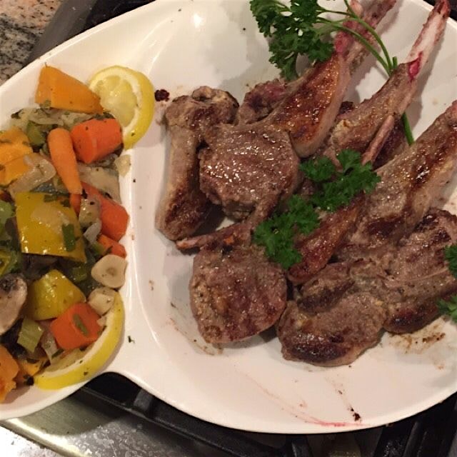 Juicy lamb chops - just delicious 