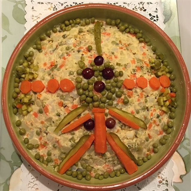 Romanian potato salad ready for tomorrow's academy awards buffet