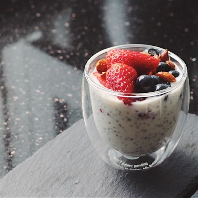 Chia seeds in pudding 