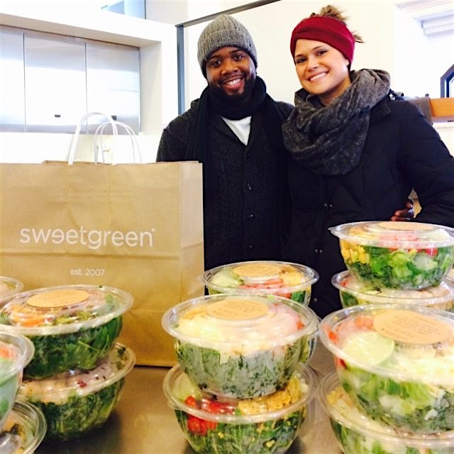 Big thanks to our friends at @sweetgreen for a special lunch delivery! #spoiled! 