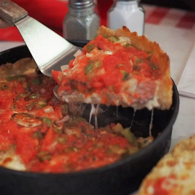 Deep dish pizza