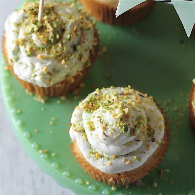 Gluten-free Vanilla bean and Pistachio cupcakes for Pisces... Recipe is on Foodbymars.com