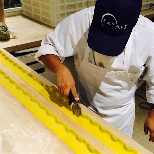 Ravioli in the making at eataly! 
