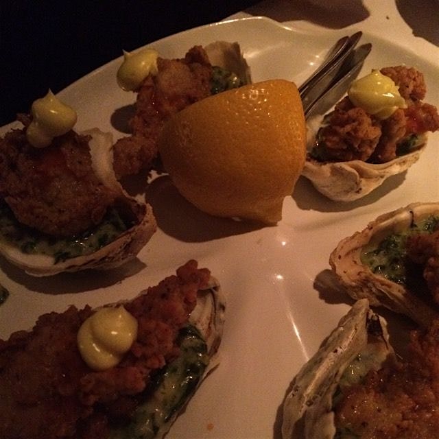 Amazing fried oysters