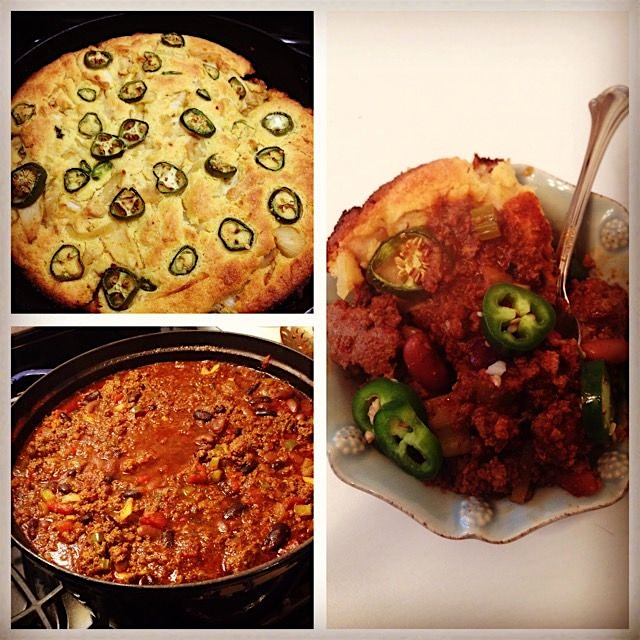 The caramelized apple onion cornbread is the best!  My homemade venison chili always has the perf...