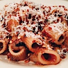 Gluten-free rigatoni with eggplant marinara 