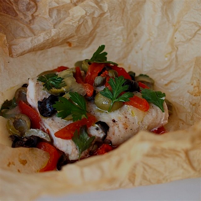 Baked Catfish fillet with capers and olives, simple and delicious! recipe is on the blog now!