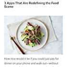Hey Foodstanders! We were just featured in SELF magazine! Thanks for all of your contributions and inspiration. People are taking notice! http://www.self.com/flash/technology/2015/03/3-apps-changing-food-scene/