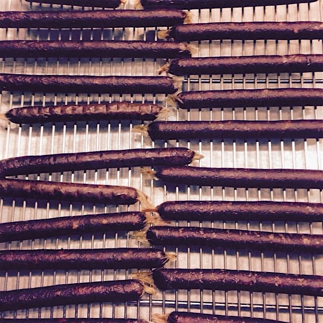 Beef sticks made in my meat products class. 