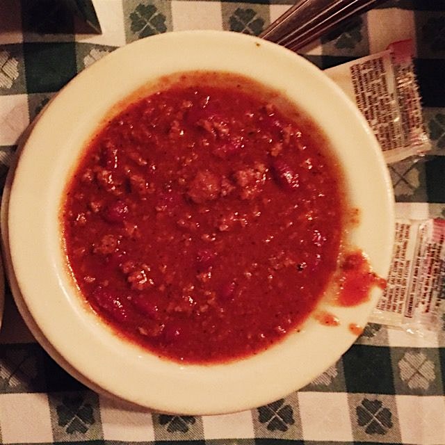 Piping hot chili at JG Melon