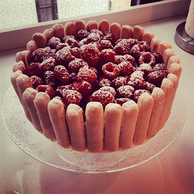 Raspberry lemon Charlotte to brighten up the last of these wintery days