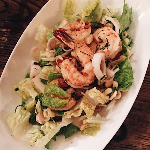 Shrimp & calamari herb salad 