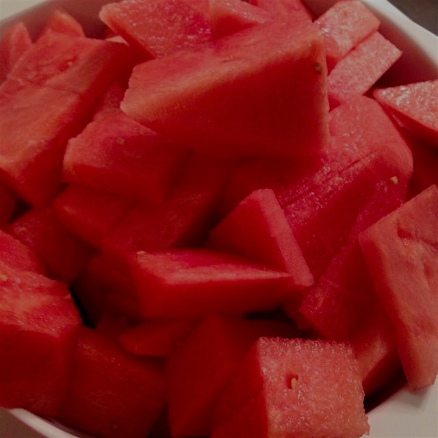 A fresh bowl of watermelon = Happy Monday!
