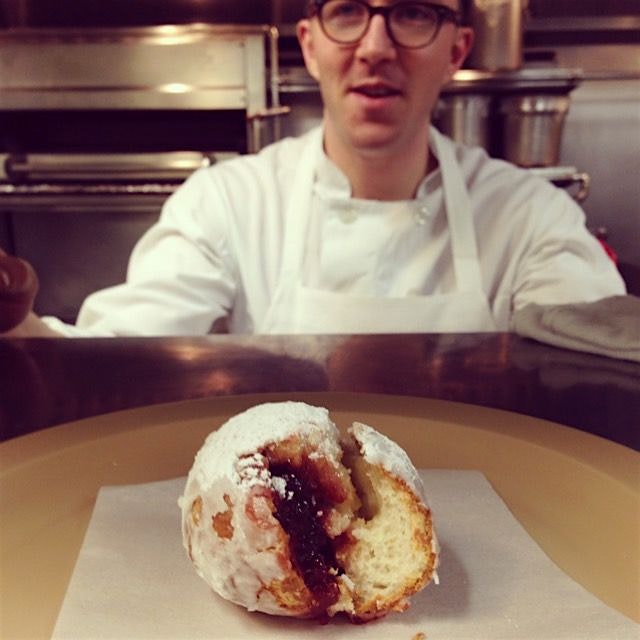 Cook's Life - Michael does not think you're ready for this jelly... 

 strawberry jam filled donu...