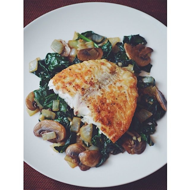 This meal takes 15 minutes to make at home. Why ever eat out?! Lightly breaded tilapia on a bed o...