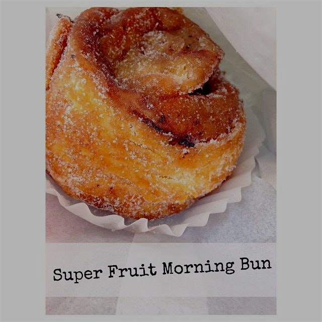 Super Fruit Tea Morning Bun from my favorite local coffee shop. They make the best pastries! 