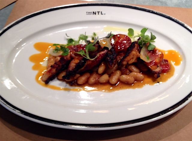 Grilled octopus with white beans and chorizo at the national 