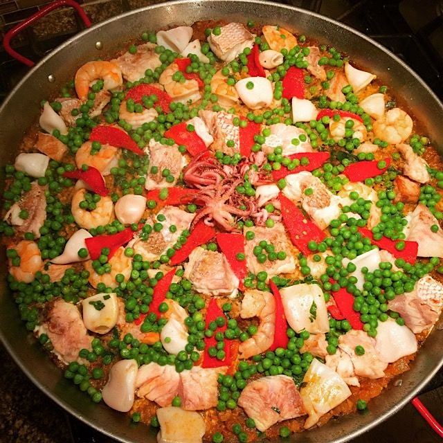 Joined a student on a quick trip to #Spain and left with this delicious #PaellaMixta! Look at the...