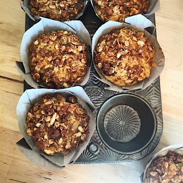 Emergency banana bake off. Use them today or kiss them goodbye. Banana Muesli Streusel muffins. C...