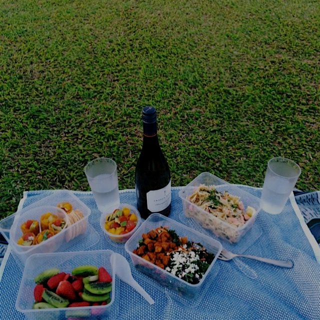 Love a picnic watching the sunset with views of the city skyline