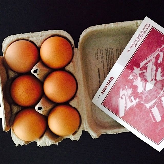 #laterstand late night food run to the nearby Duane reade, and I found organic eggs from countryh...