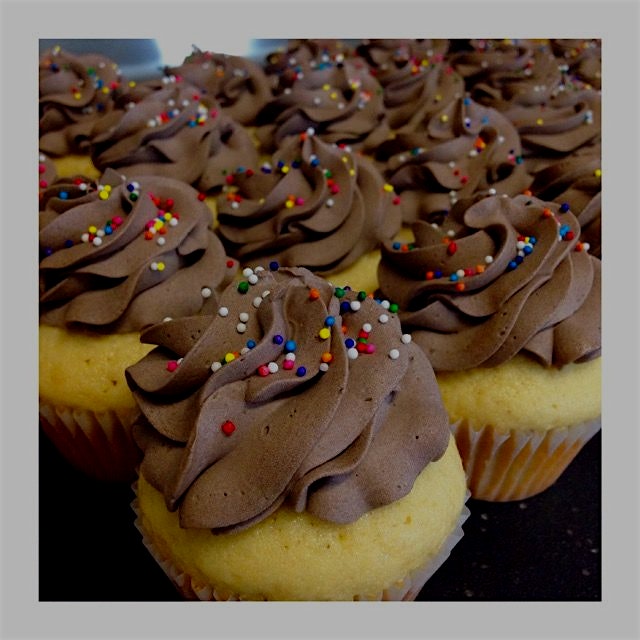 Simple pleasures for some lucky kids. Birthday cupcakes to celebrate at school. Oh how I wish I w...