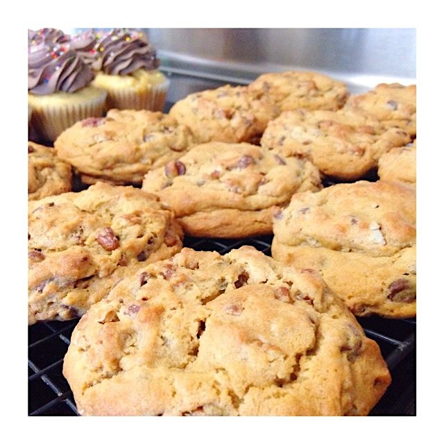 Chewy Chocolate Chip Pecan Cookies. Hot out the oven!! It's been a busy day in the kitchen. Life ...