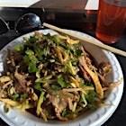 Spicy Tingly Lamb's Face Salad at dusk... Go between meal hours for elbow room.