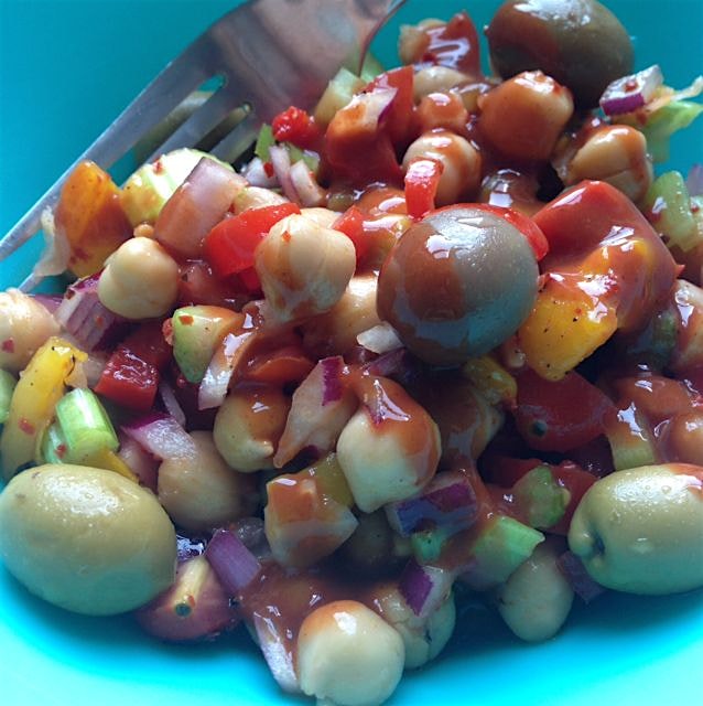 Homemade chickpea salad