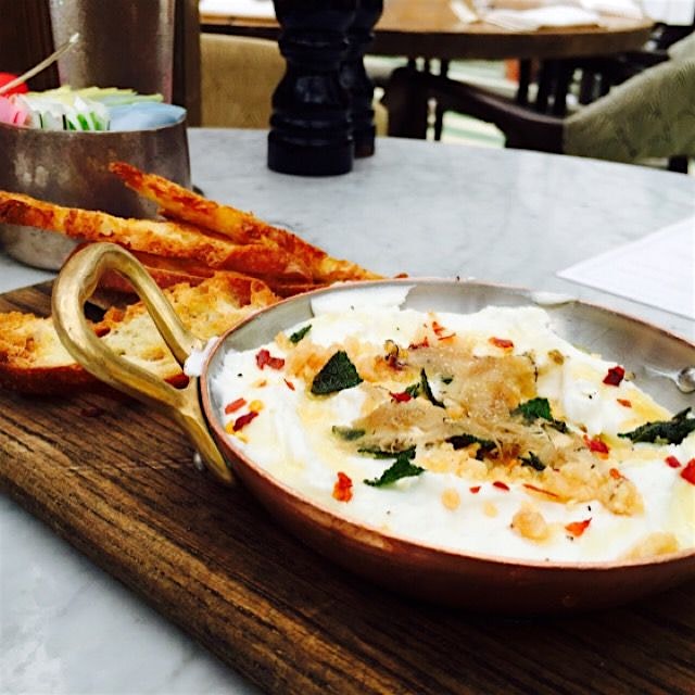 Spoilt at #brunch with white #truffles and whipped #ricotta.. This is food heaven!