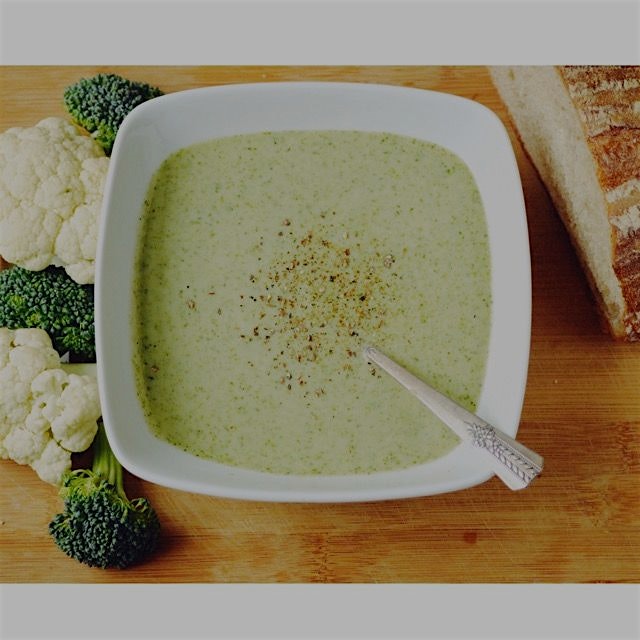Made a creamy broccoli cauliflower cheddar soup in the spirit of St. Patty's Day right around the...