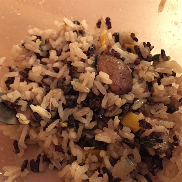 Nothing too fancy, but #leftovers are my favorite! Repurposed lunch of miso black rice + spinach,...