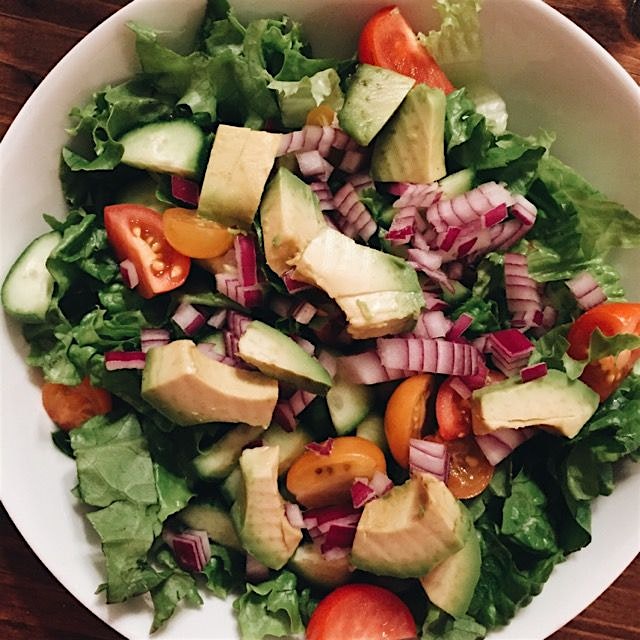 Avocado on salad because life's too short