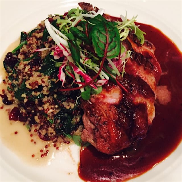 Long Island Duck breast, red quinoa.